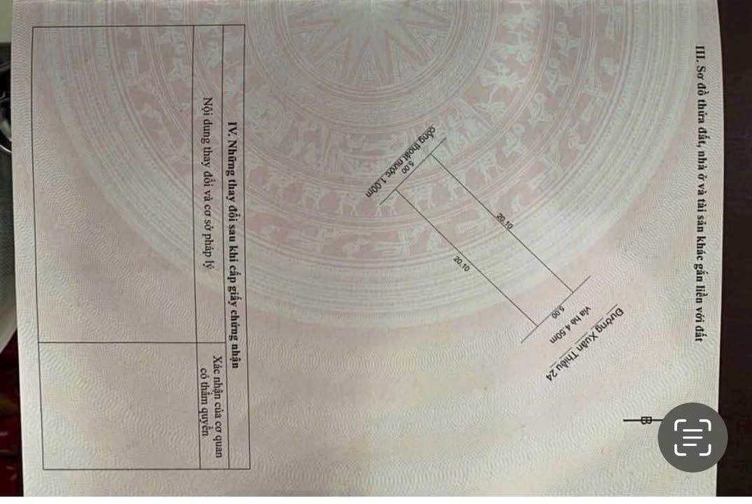 Lô đất đường Xuân Thiều 24, Liên Chiểu, Đà Nẵng 100.5m² giá 5 tỷ - Đầu tư sinh lời ngay!