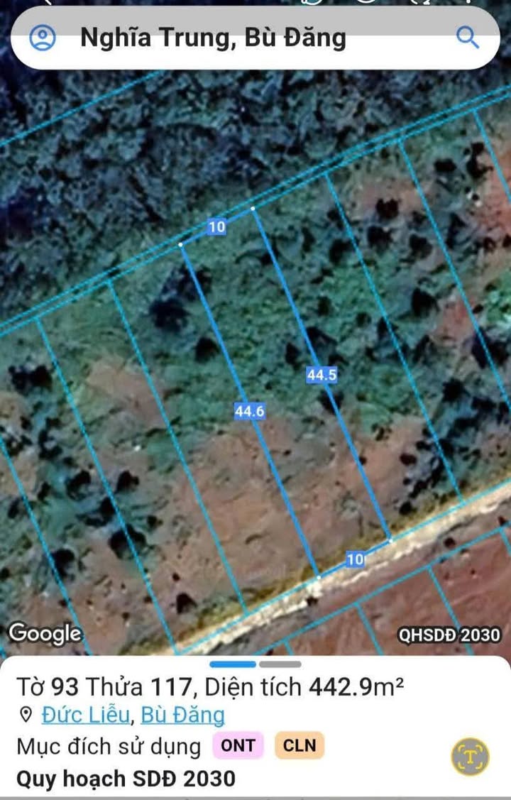 Đất nền thổ cư 450m² tại xã Nghĩa Trung, Bù Đăng - Sổ đỏ chính chủ, giá chỉ 290 triệu!