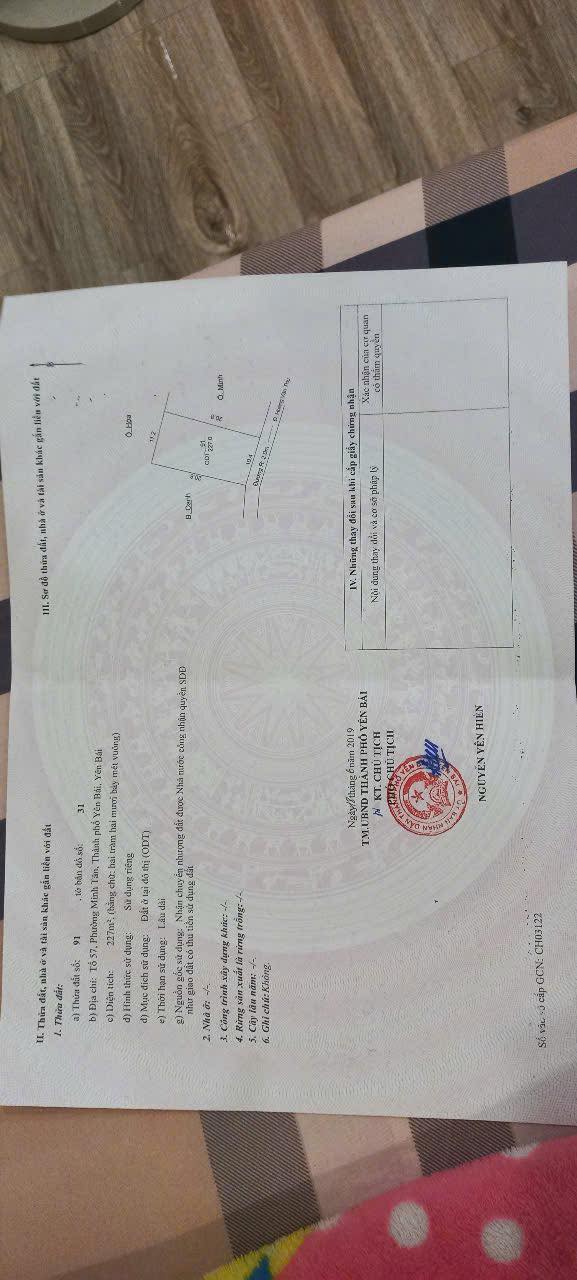 Đất nền Huyện Trạm Tấu 227m² giá 2.9 tỷ - Vị trí đắc địa, không ngập úng!