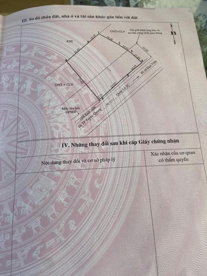 Đất thổ cư 1512m² mặt đường Quốc lộ 2C - Cơ hội đầu tư tuyệt vời!