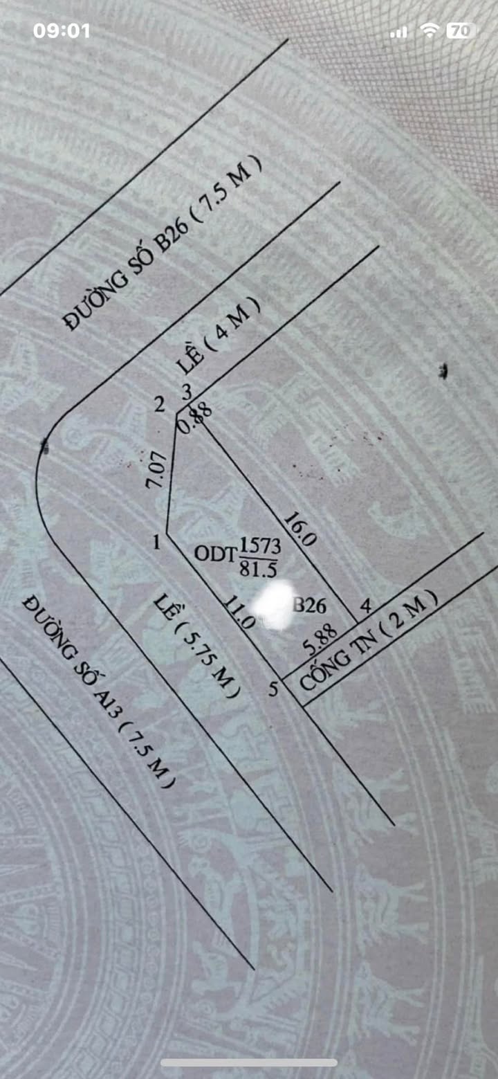 Đất nền góc đường A13, B26 khu dân cư Hưng Phú 1, Cái Răng 81,5m² giá 3,8 tỷ - Sổ hồng chính chủ!