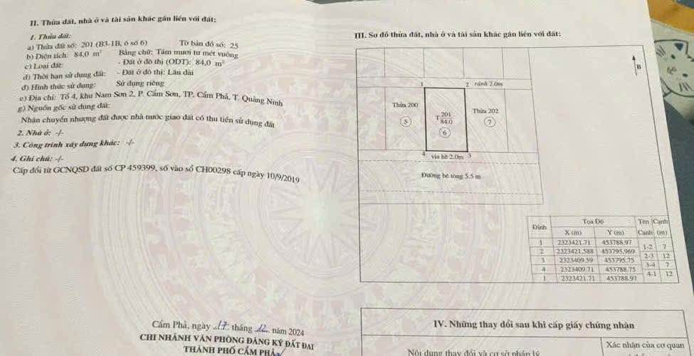 Đất nền khu Nam Sơn 2, 84m² giá 1.35 tỷ - Hướng Nam thoáng mát!