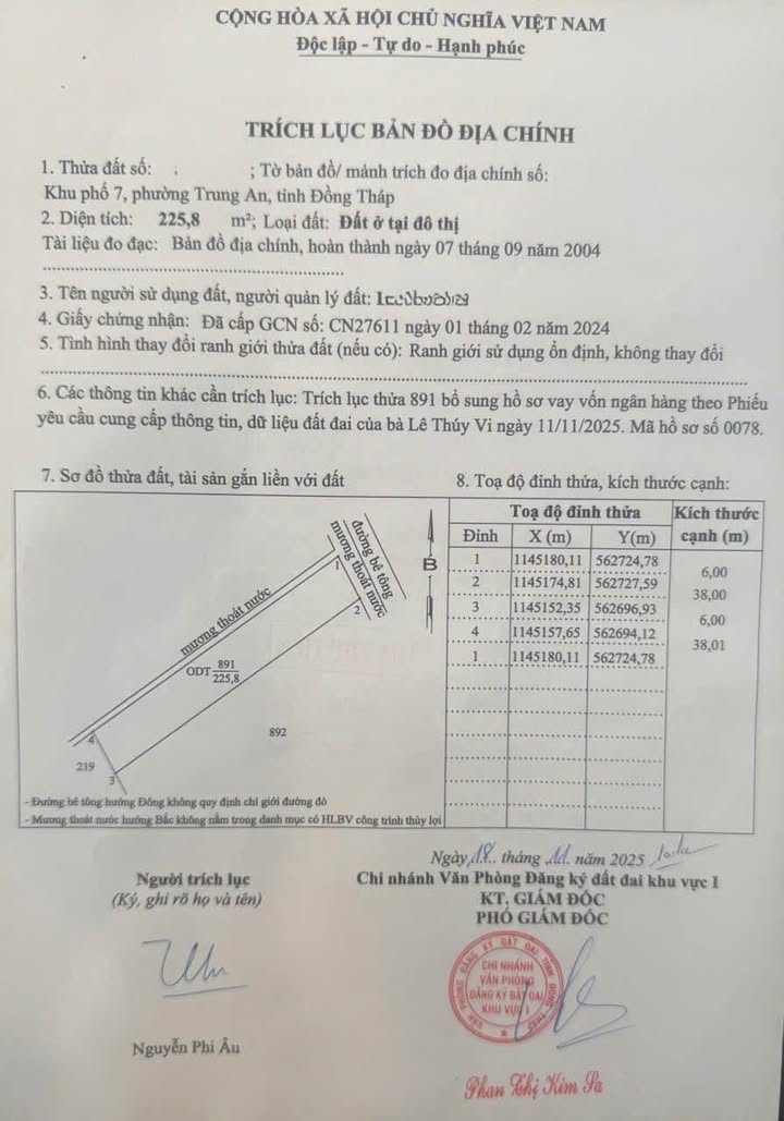 Đất nền Ấp 2, Trung An, Mỹ Tho 228m² giá 1.1 tỷ - Đầu tư sinh lời ngay!