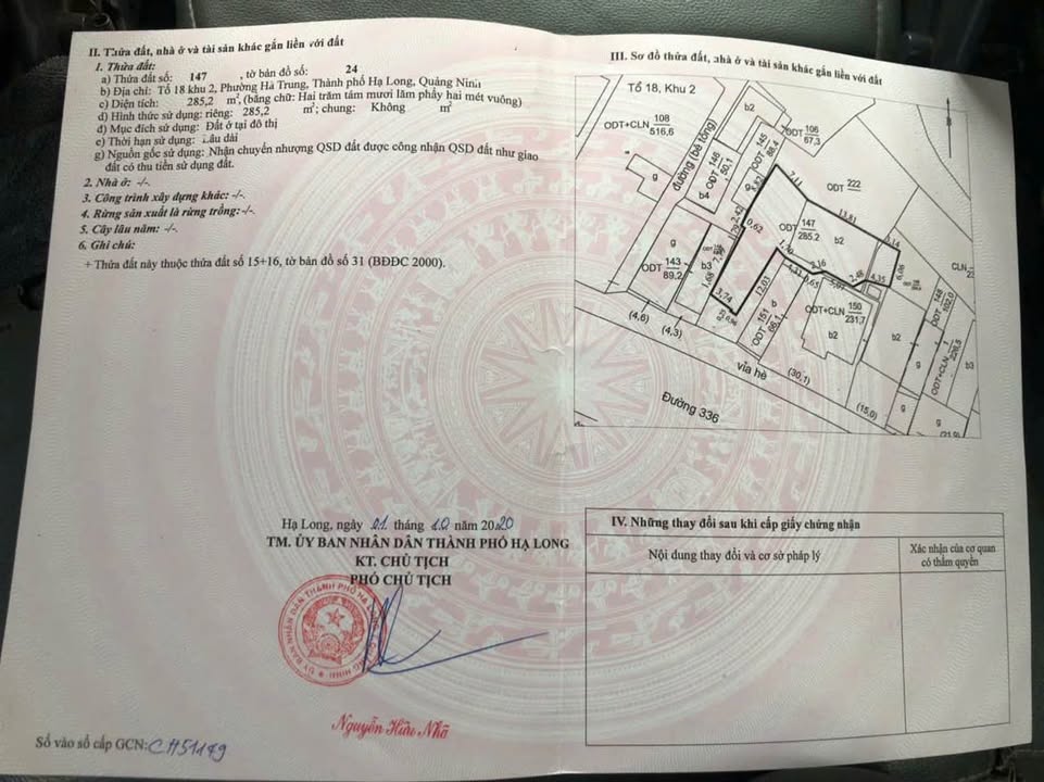 Bán gấp FrontHouse 285m² mặt đường Hà Trung - Giá 11 tỷ