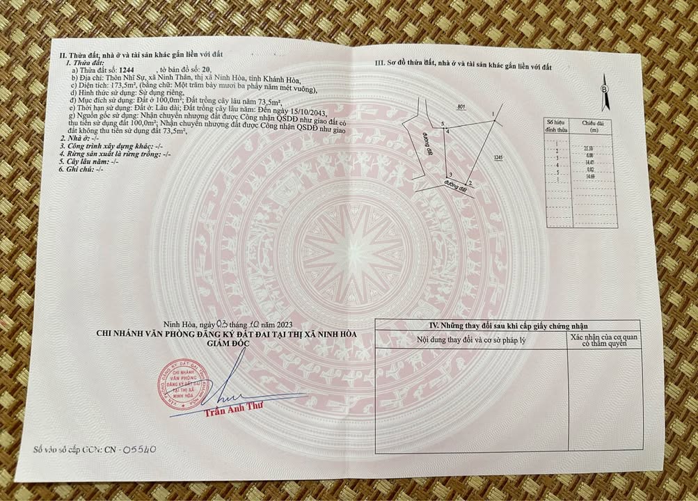 Đất nền góc 2 mặt tiền tại Ninh Hòa 173m² giá 450 triệu - Cơ hội đầu tư tuyệt vời!