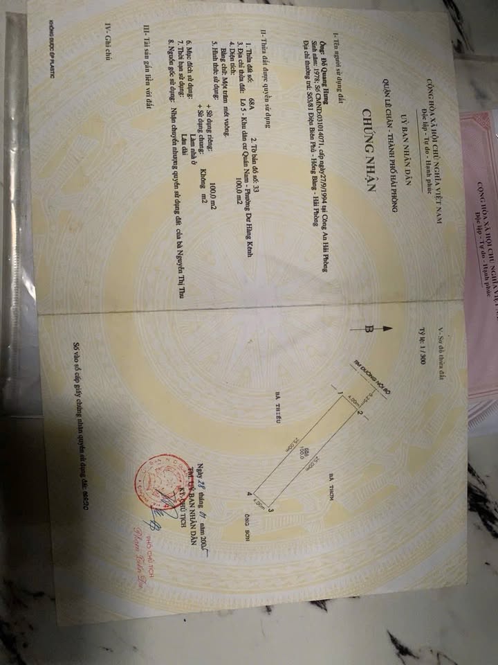 Bán đất mặt tiền đường Quán Nam, Dư Hàng Kênh, 100m² - Cần tiền gấp!