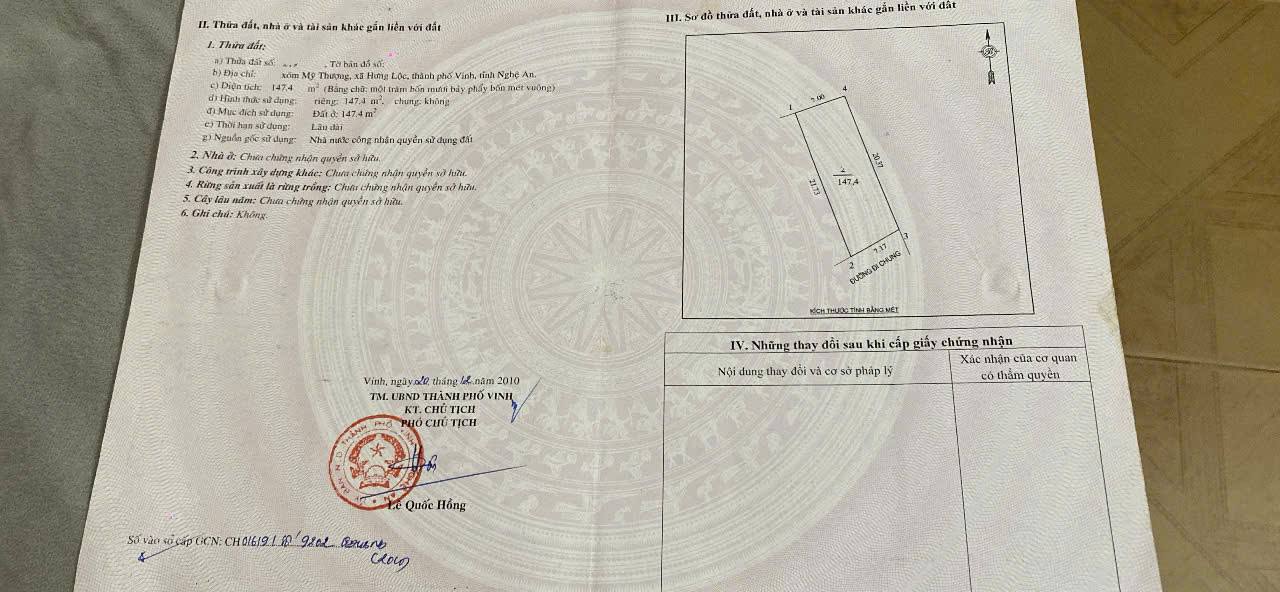 Đất ở Khối Mỹ Thượng, Hưng Lộc 147,4m² giá 3,07 tỷ - Cơ hội đầu tư hấp dẫn!