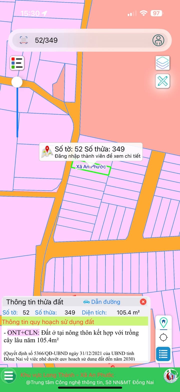 Đất nền 105m² tại Ấp 5 An Phước, Long Thành - Giá chỉ 1.999 tỷ - Sổ đỏ chính chủ!