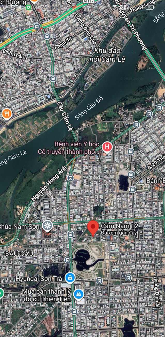 Đất nền mặt tiền đường Cẩm Nam 12, Hòa Xuân, 95m² giá 5.4 tỷ - Cơ hội đầu tư hấp dẫn!