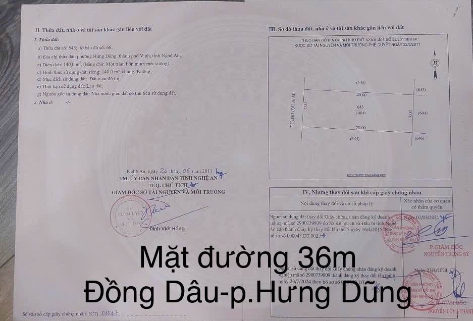 Đất mặt tiền đường Đồng Dâu, Phường Hưng Dũng 140m² giá 5 tỷ - Cơ hội đầu tư hấp dẫn!