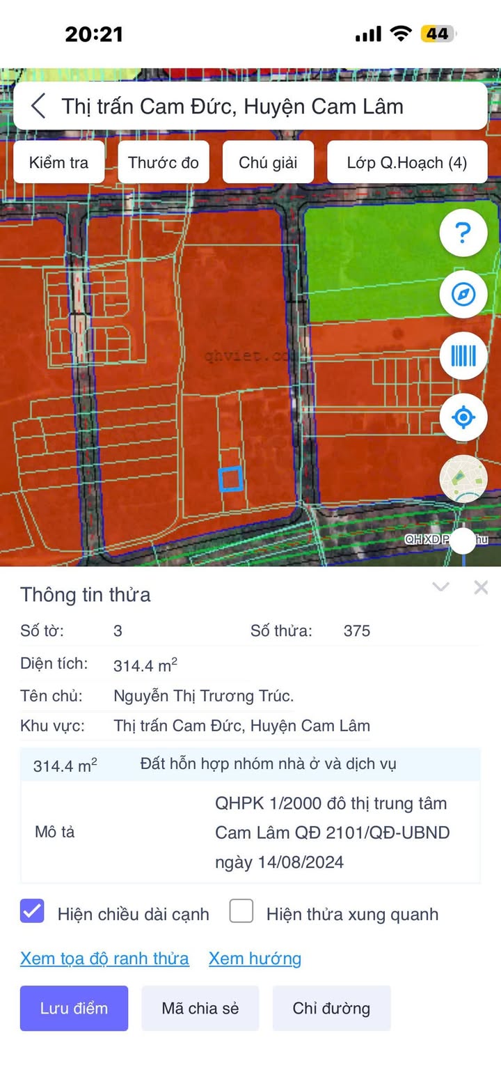 Đất nền Cam Hải Tây 324m² giá 900 triệu - Vị trí trung tâm gần biển!
