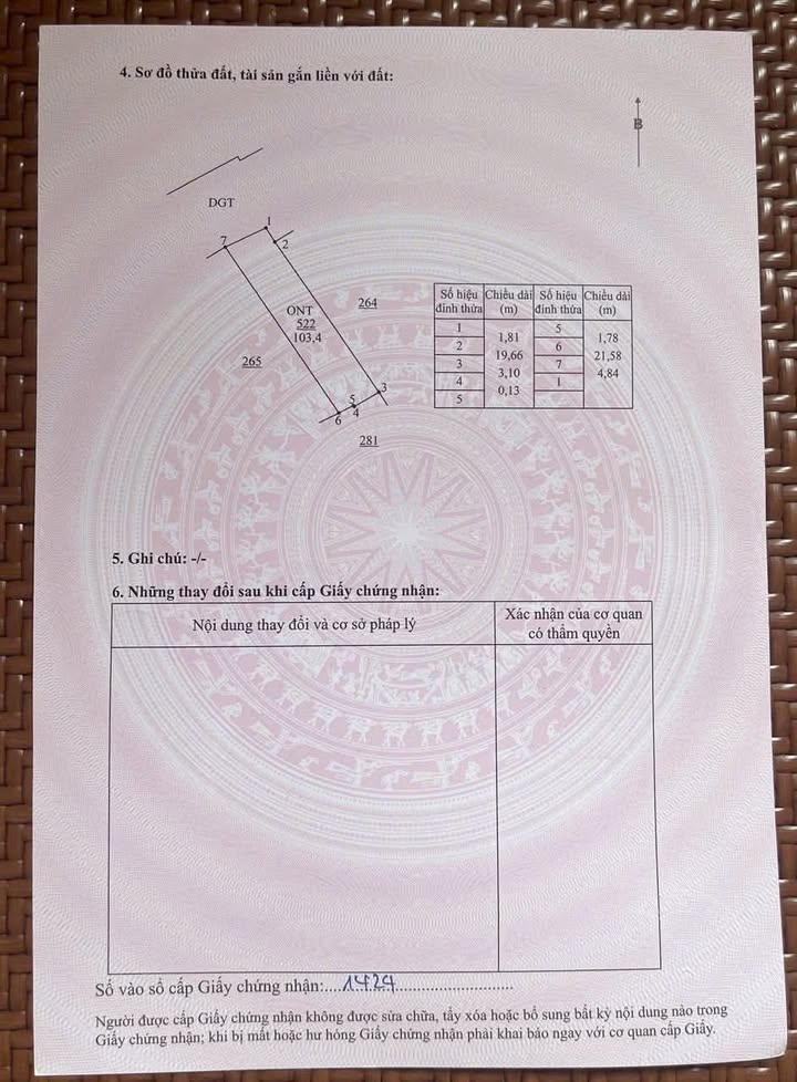 Lô đất Thị Trấn Diêm Điền, Thái Thụy, 103m² giá 2 tỷ - Đường ô tô tránh, sổ đỏ chính chủ!