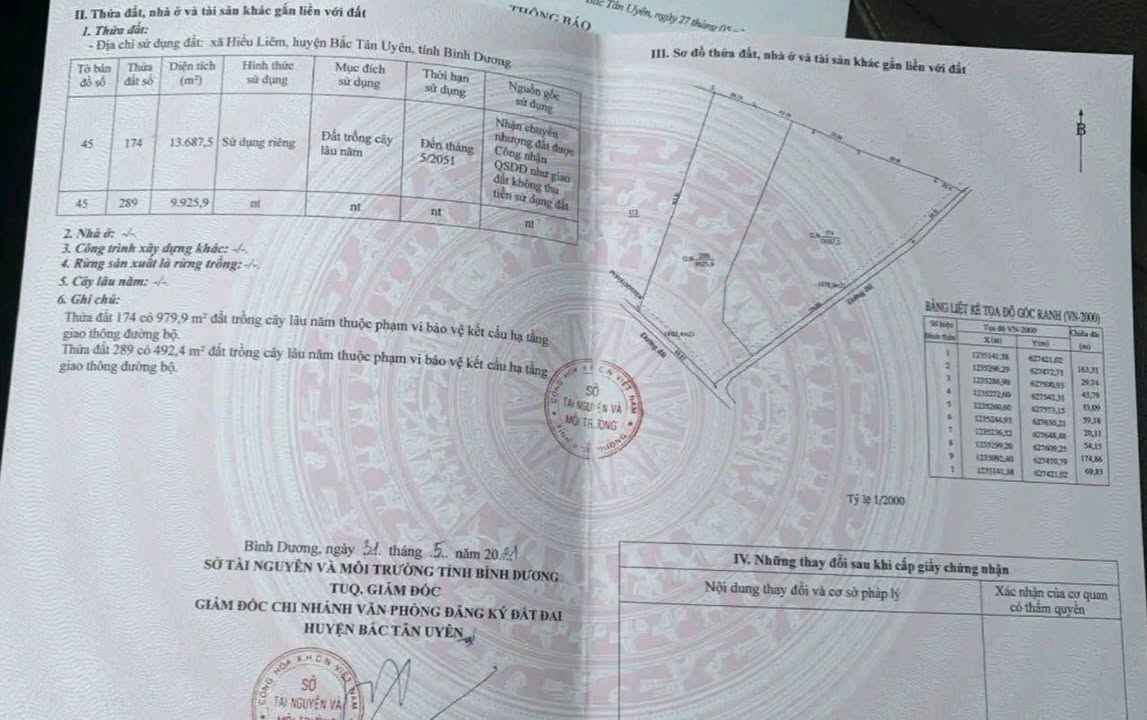 Đất Farm 1ha xã Hiếu Liêm, Bắc Tân Uyên giá 5 tỷ - Đầu tư sinh lời ngay!