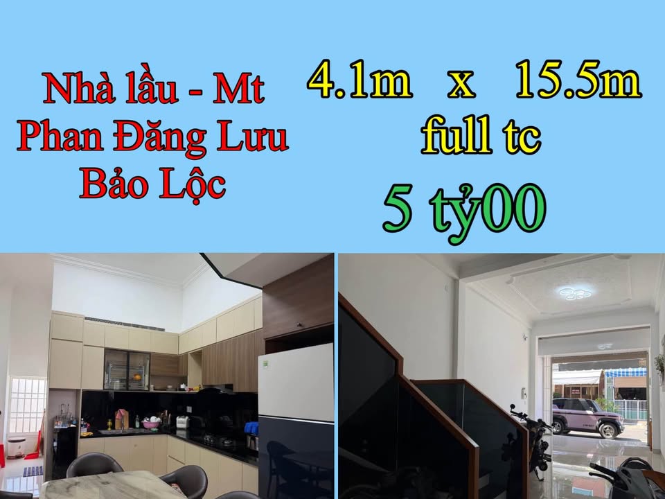 Nhà mặt tiền Phan Đăng Lưu Bảo Lộc 63.55m² giá 5 tỷ - Đầu tư sinh lời ngay!