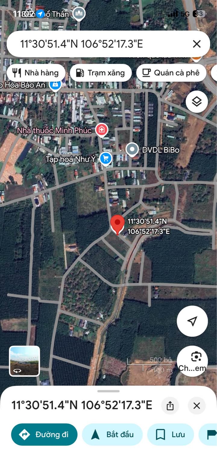 Đất thổ cư 120m² tại Khu phố 5, Phường Tiến Thành - Giá chỉ 500 triệu!