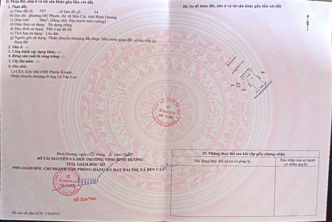 Đất thổ cư 60m² Phường Mỹ Phước - Giá chỉ 890 triệu - Cơ hội đầu tư tuyệt vời!