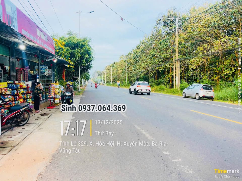Đất mặt tiền Tỉnh lộ 329, Hòa Hội, Xuyên Mộc, 378m² giá 2.15 tỷ - Đầu tư sinh lời ngay!