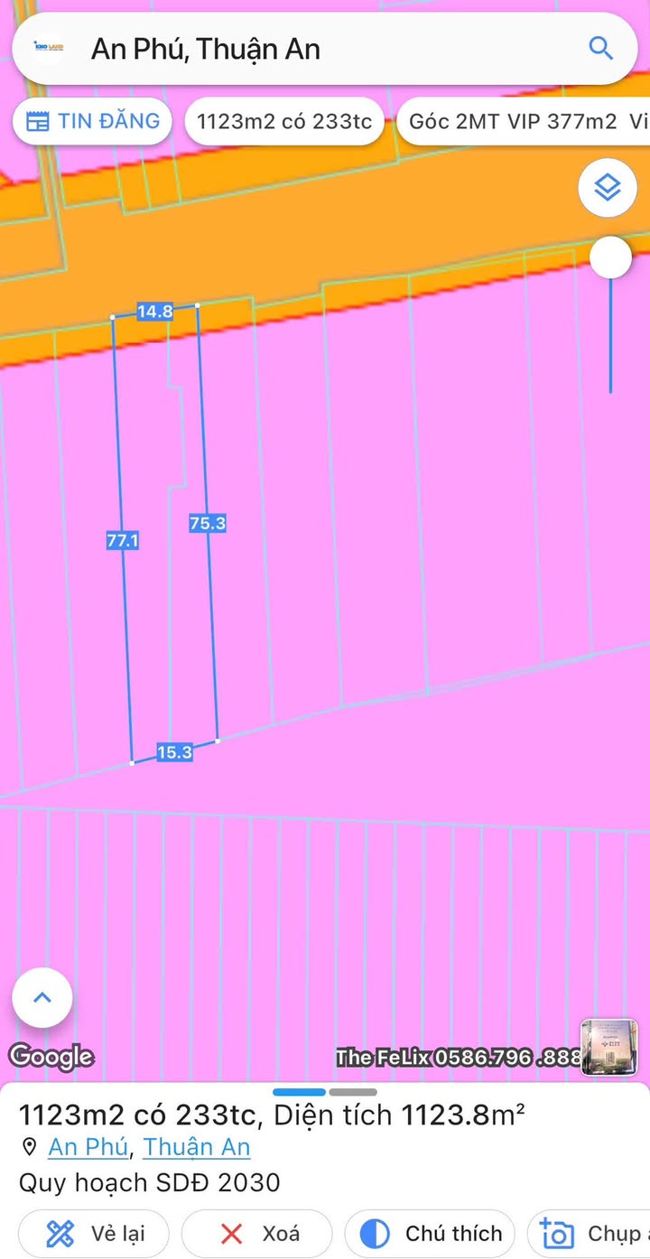 Đất mặt tiền đường 22/12, An Phú, 1123m² giá chỉ 3 triệu/m² - Cơ hội đầu tư tuyệt vời!