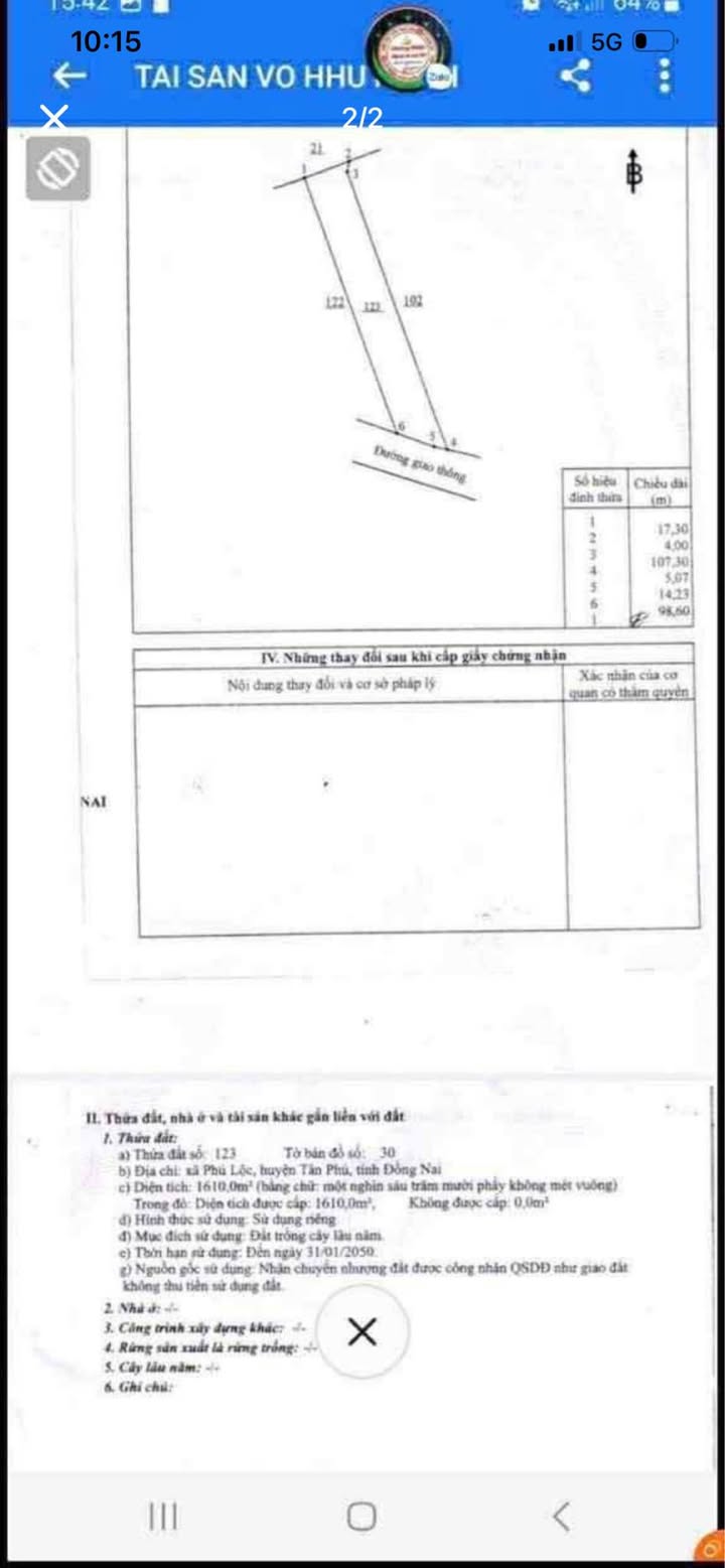 Đất đẹp Phú Lộc, Tân Phú 1610m² giá 1 tỷ - Tiềm năng tăng giá hấp dẫn!