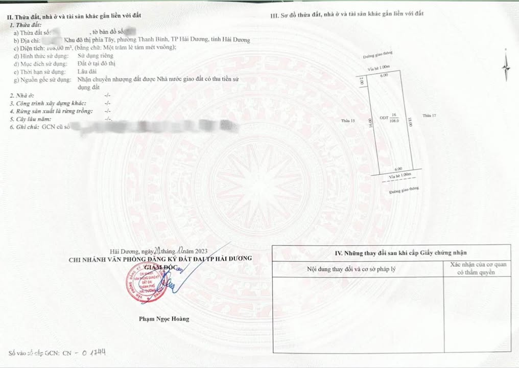 Đất nền kinh doanh Xã Cẩm Vũ 108m² giá 4.3 tỷ - Đầu tư sinh lời ngay!