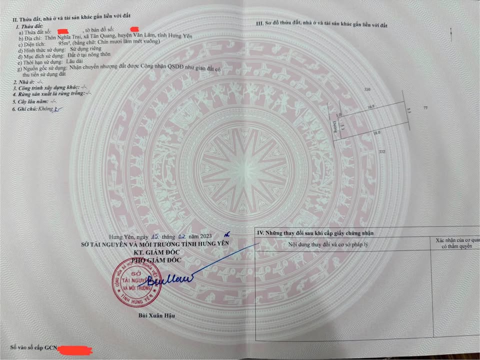 Đất nền Nghĩa Trai, Tân Quang, 95m² giá 3.8 tỷ - Sổ đỏ chính chủ!