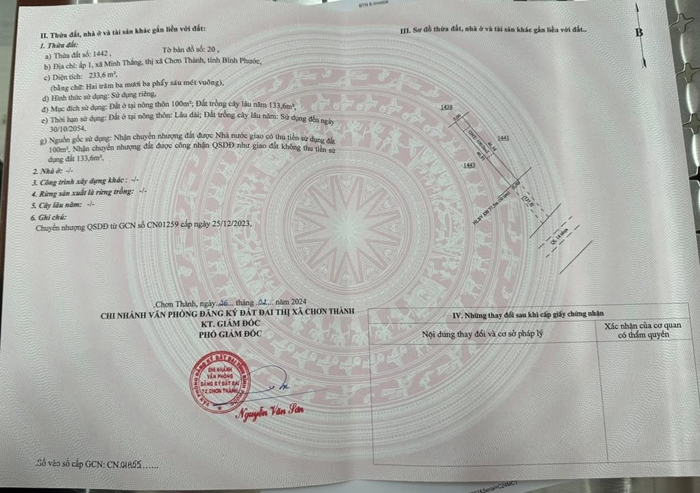 Đất thổ cư mặt tiền Quốc lộ 14, Xã Nha Bích, 230m² chỉ 1 tỷ - Cơ hội đầu tư hấp dẫn!