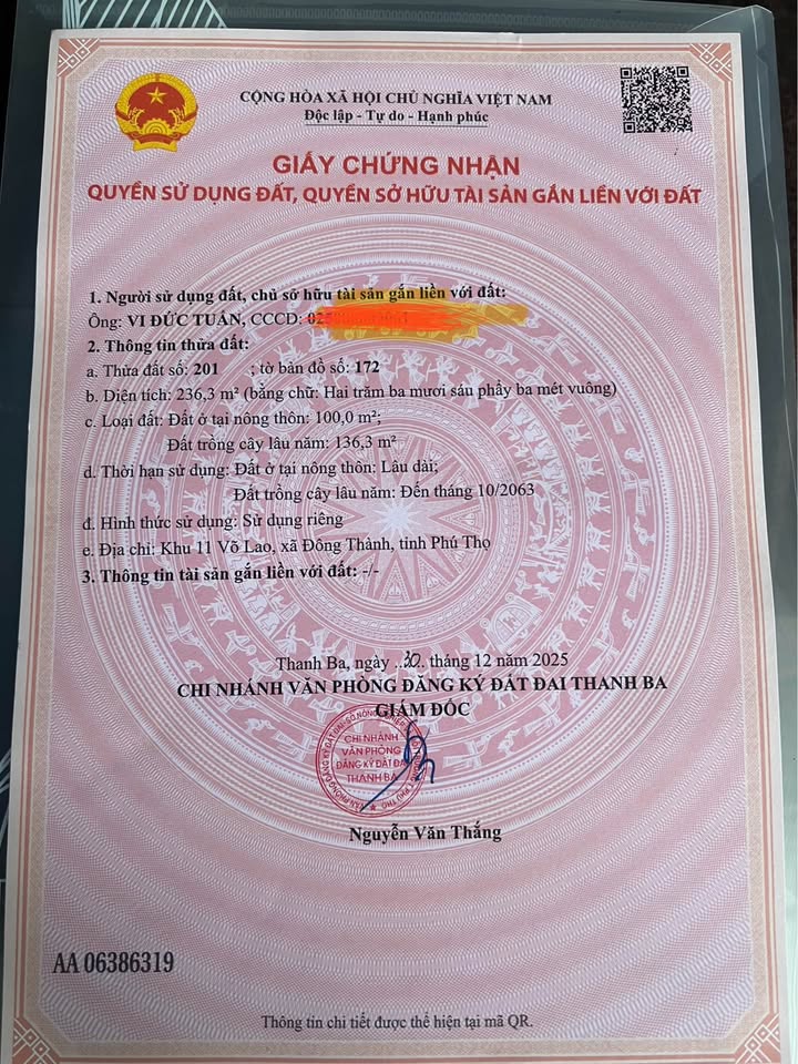 Đất nền khu chuyên gia nhà máy Z121, 236m² - Đầu tư kinh doanh sinh lời!