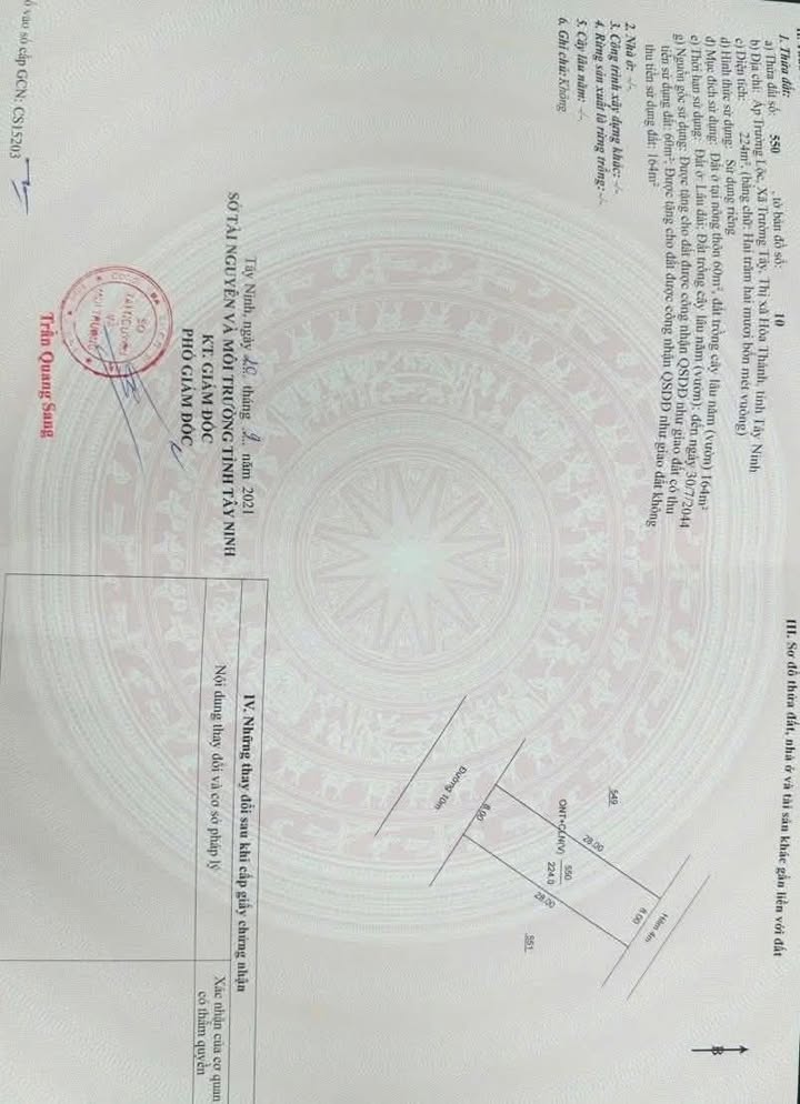 Đất thổ cư Hòa Thành Tây Ninh 228m² giá chỉ 391.65 triệu - Sổ đỏ chính chủ!