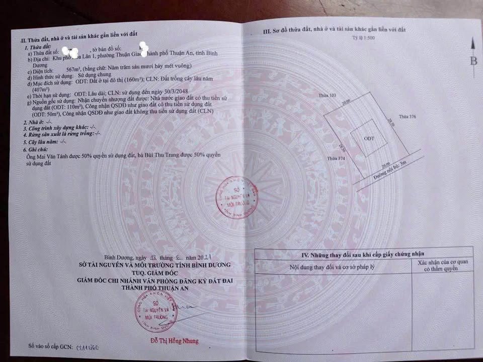 Đất thổ cư 560m² tại Phường Thuận Giao, Bình Dương - Giá chỉ 7 tỷ