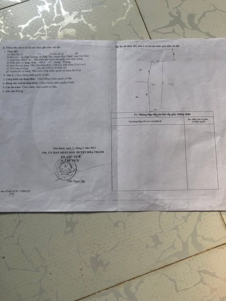 Nhà và Đất 410m² tại Khu Phố Hiệp Hòa, Tây Ninh - Giá 2 tỷ, Chính Chủ Bán Gấp!