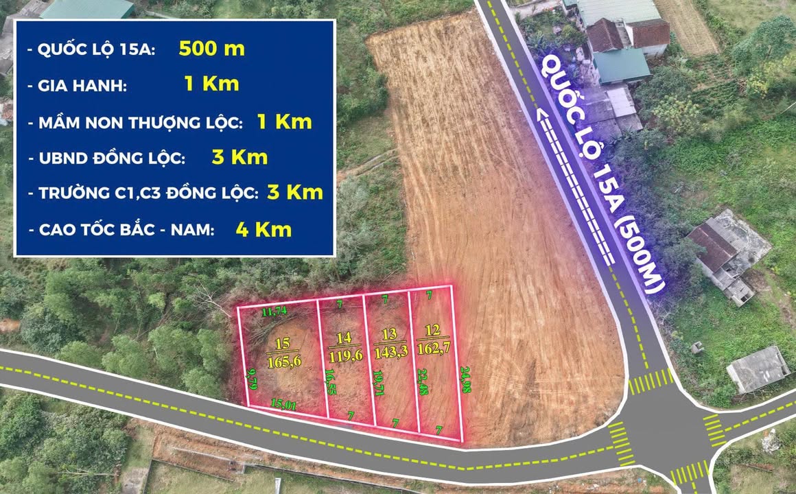 Đất nền xã Đồng Lộc, 119.6m² giá chỉ 135 triệu - Cần bán gấp!