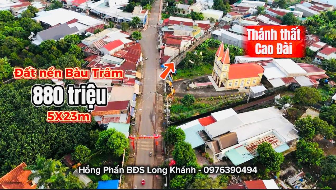 Đất thổ cư Bàu Trâm, Long Khánh 115m² giá chỉ 880 triệu - Cơ hội hiếm có!