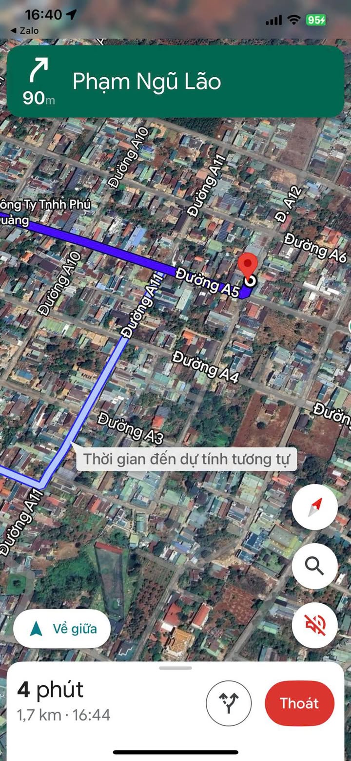 Đất thổ cư mặt tiền A12, Phường Thành Công, Buôn Ma Thuột 105m² giá 2.35 tỷ - Cơ hội đầu tư tốt!