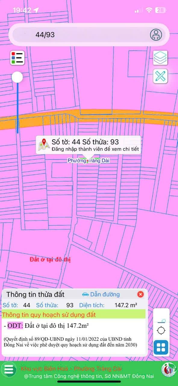 Đất nền Trảng Dài Biên Hòa 145m² giá 1.4 tỷ - Chính chủ bán gấp!