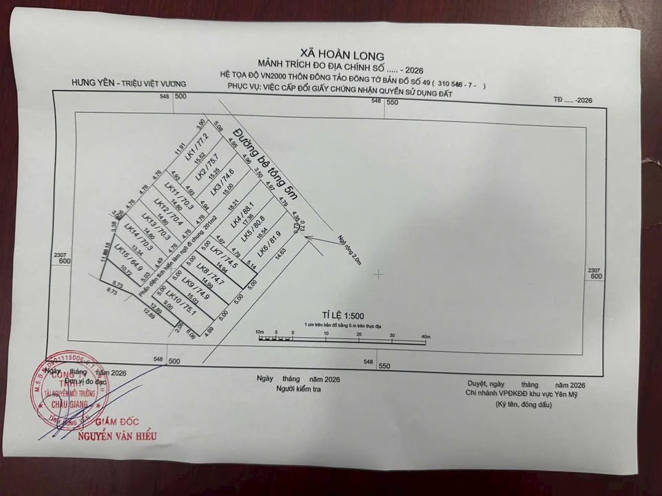 Đất nền Đông Tảo, Khoái Châu 1324m² giá chỉ 20 triệu - Cơ hội đầu tư hấp dẫn!
