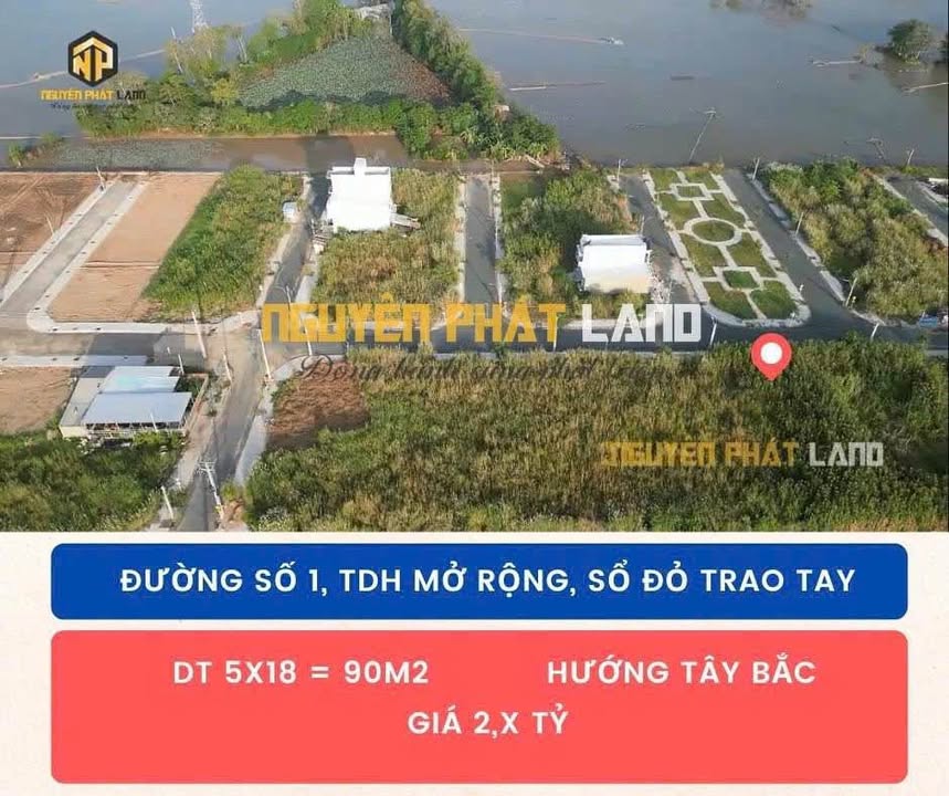 Đất nền Khu Tây Đại Học mở rộng, 90m² giá 2 tỷ - Mặt tiền công viên thoáng mát!