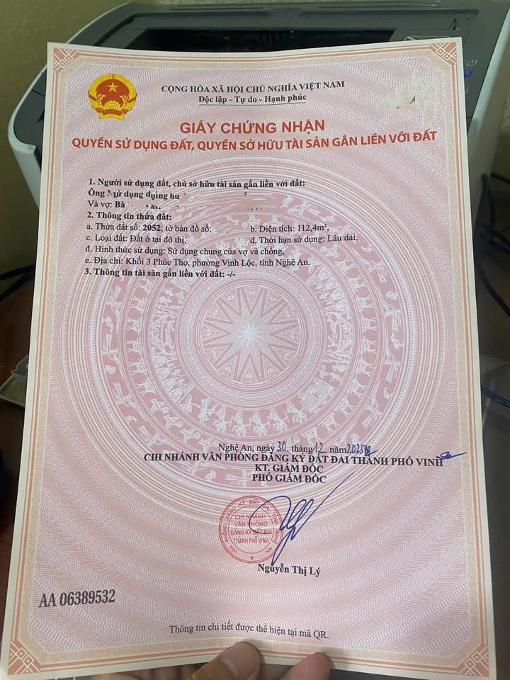 Bán đất Khối 3 - Phường Hưng Lộc, Thành phố Vinh 112,4m² giá 1,83 tỷ - Đầu tư sinh lời ngay!