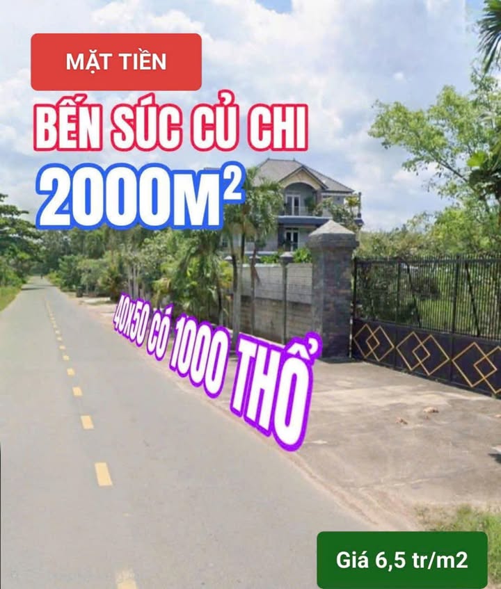 Đất nền 2000m² tại Xã An Nhơn Tây, giá chỉ 12.95 tỷ - Cơ hội đầu tư tuyệt vời!
