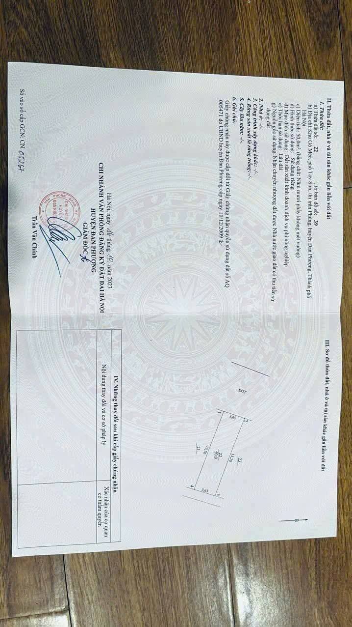 Đất Gò Mèo, Thị trấn Phùng, 50m² giá 6.5 tỷ - Bán gấp trong Tết!