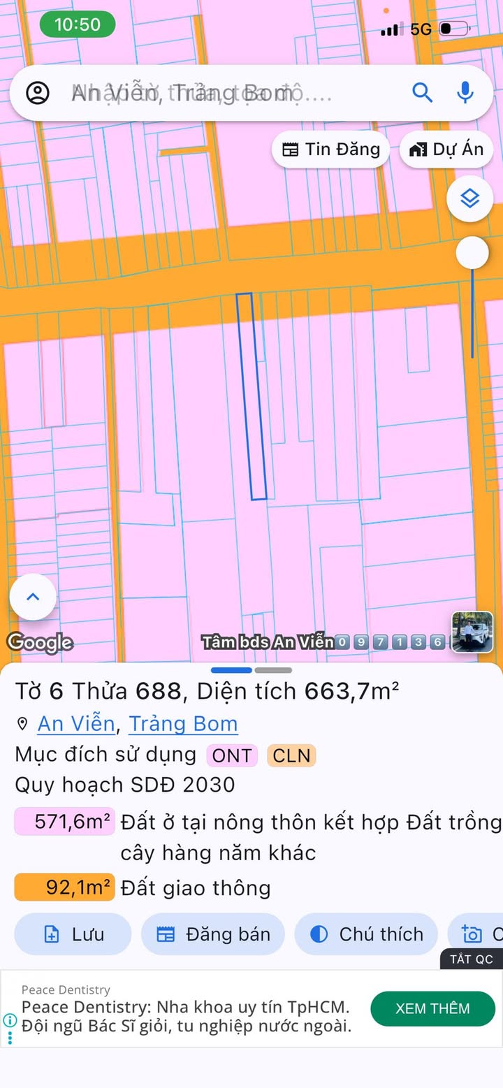 Đất mặt tiền đường Phùng Hưng, Ấp 3, An Viễn 662m² giá 4.75 tỷ - Sổ đỏ chính chủ!