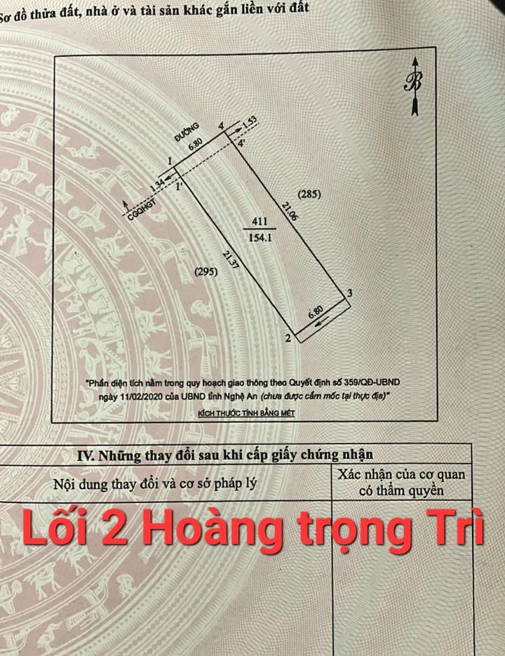 Đất nền Hưng Lộc, TP Vinh 154m² giá 4.62 tỷ - Đường ô tô rộng rãi!