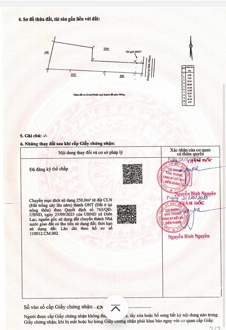 Đất nền Diên Lạc 557m² giá 6.127 tỷ - Mặt tiền đường lớn, đầu tư sinh lời!