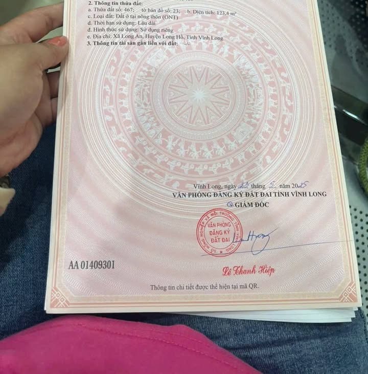 Đất thổ cư 100% tại xã Long An, huyện Long Hồ, Vĩnh Long - Diện tích 125m² giá 350 triệu - Cơ hội đầu tư tốt!