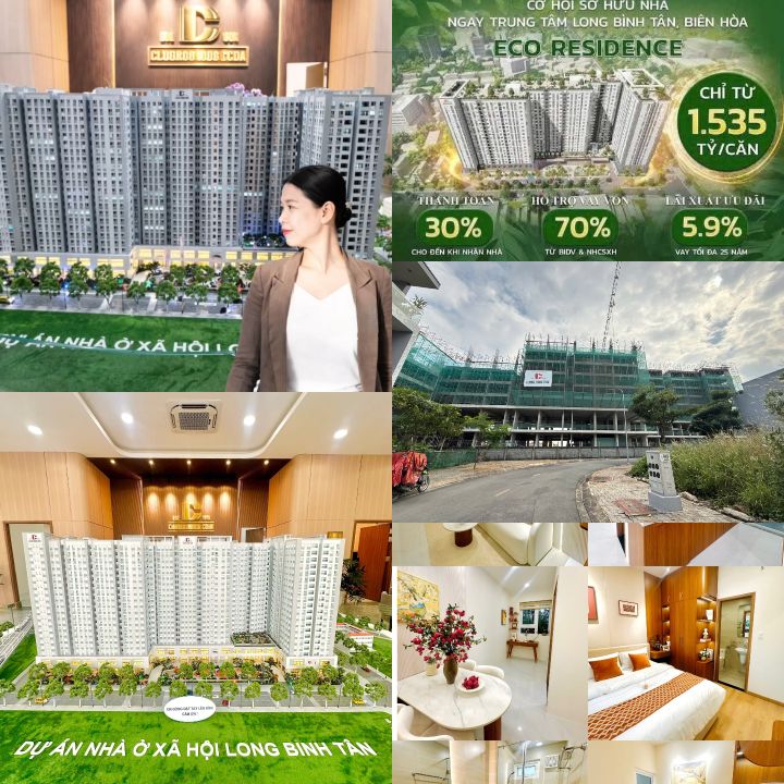 Căn hộ NOXH Long Bình Tân 70m² giá 1.1 tỷ - Suất an cư ngay trung tâm Biên Hòa!