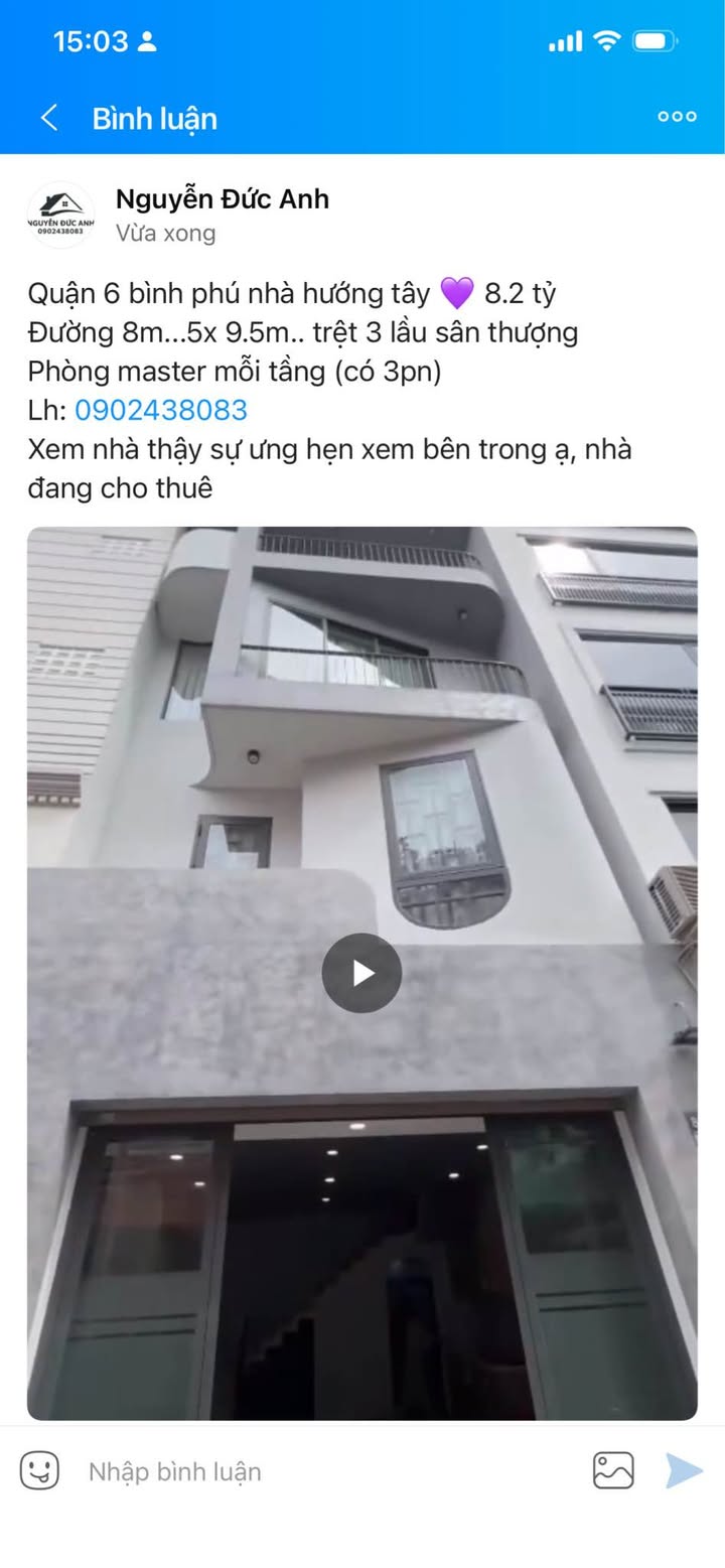 Townhouse Quận 6 Phường 11 47m² giá 8.2 tỷ - Chính chủ bán!