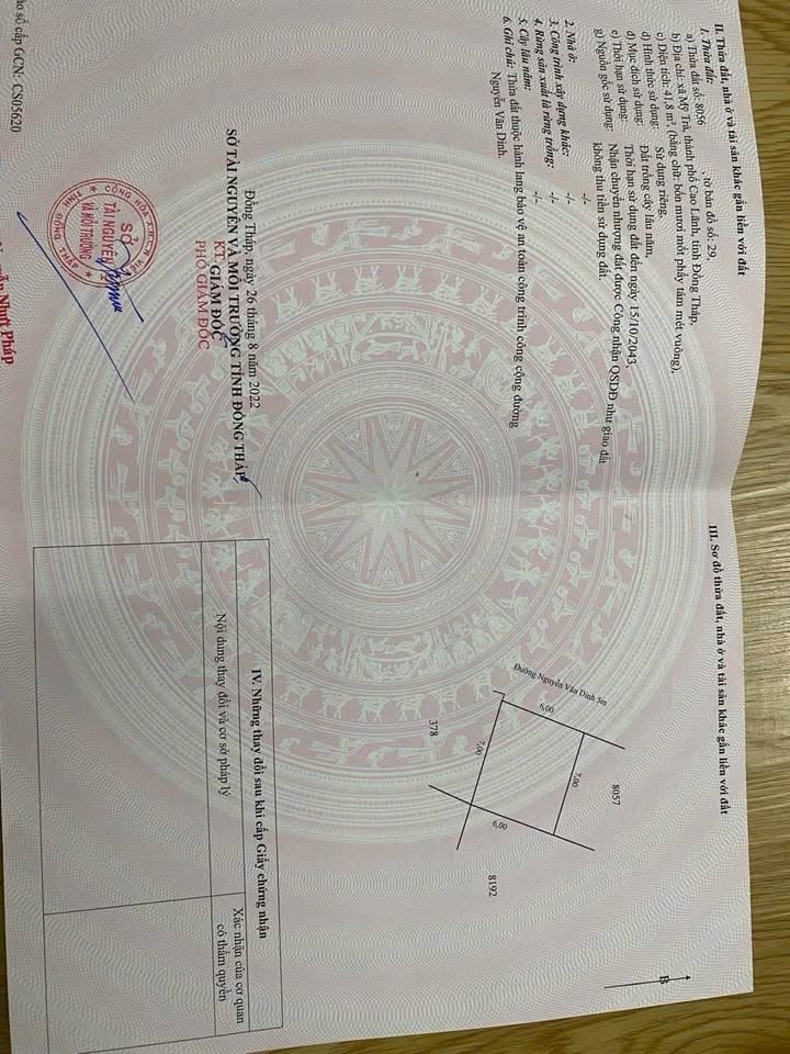 Đất nền đường Nguyễn Văn Dình, Phường Mỹ Trà, 140m² giá 1.35 tỷ - Đầu tư sinh lời!