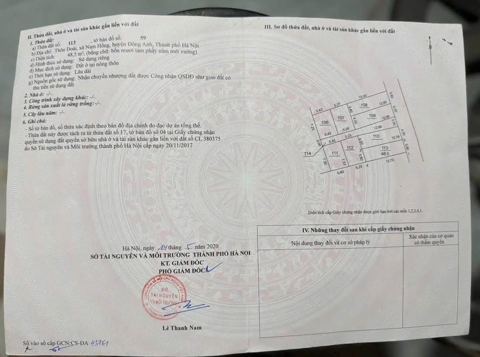 Đất đẹp Nam Hồng 48,5m² giá 3 tỷ - Ô tô vào tận nhà