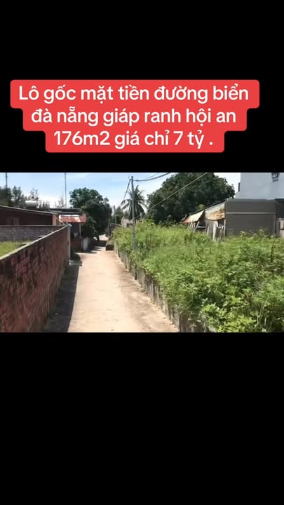 Đất mặt tiền biển Quảng Gia, Điện Bàn 176m² giá 7 tỷ - Cơ hội đầu tư tuyệt vời!