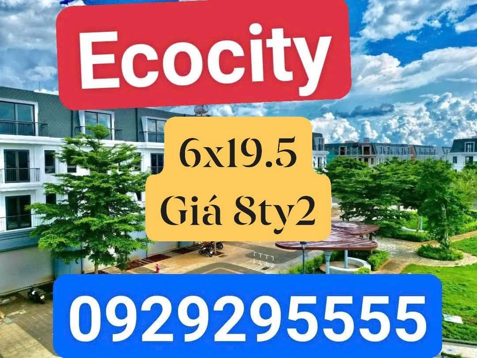 Townhouse Eco City Buôn Ma Thuột 117m² giá 8.2 tỷ - Sổ hồng chính chủ sẵn sàng giao dịch!