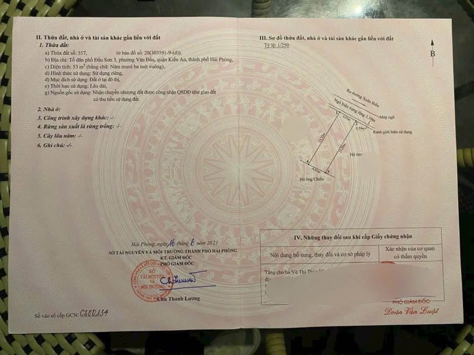 Đất nền phường Văn Đẩu, Quận Kiến An 53m² giá 1.3 tỷ - Chính chủ bán gấp!